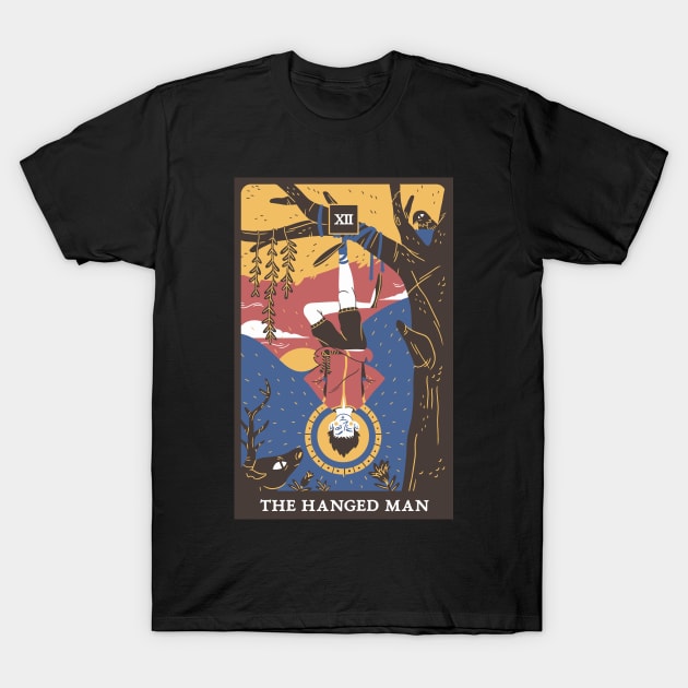 The Hanged Man Tarot Card T-Shirt by myabstractmind